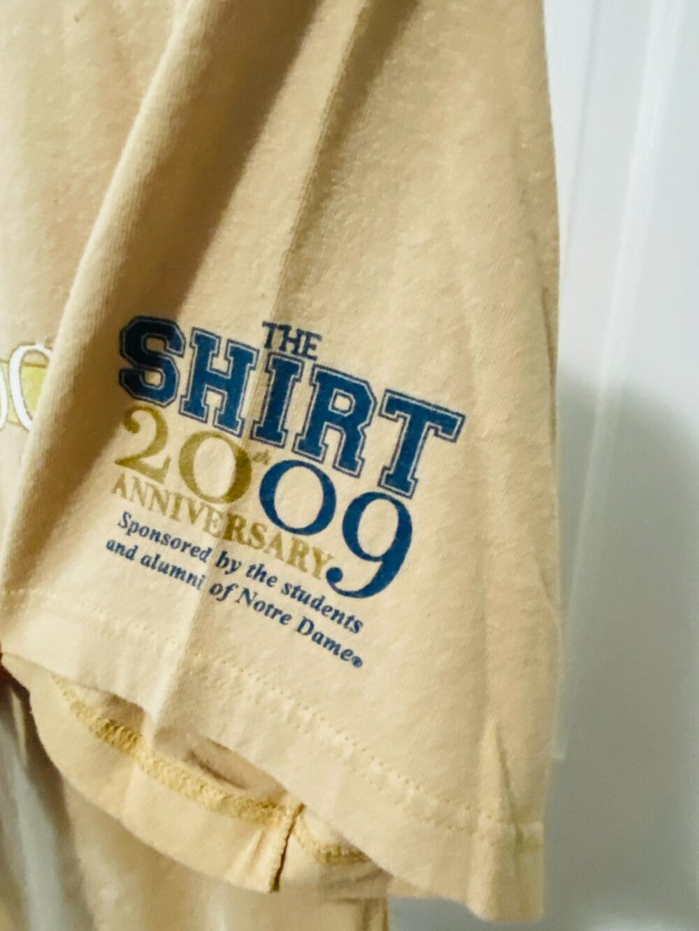 Notre Dame Football 20th Anniv The Shirt Rise and Strike Adidas Men's M EUC